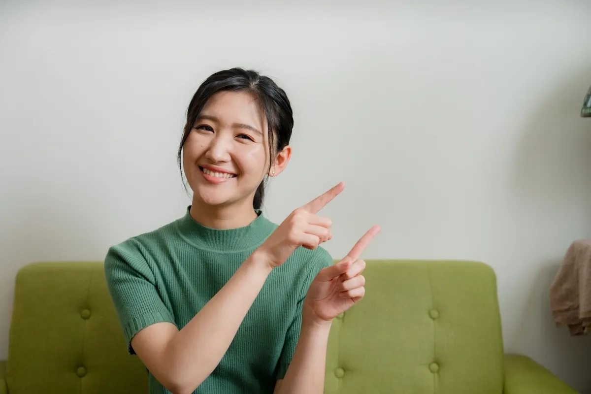 Woman pointing