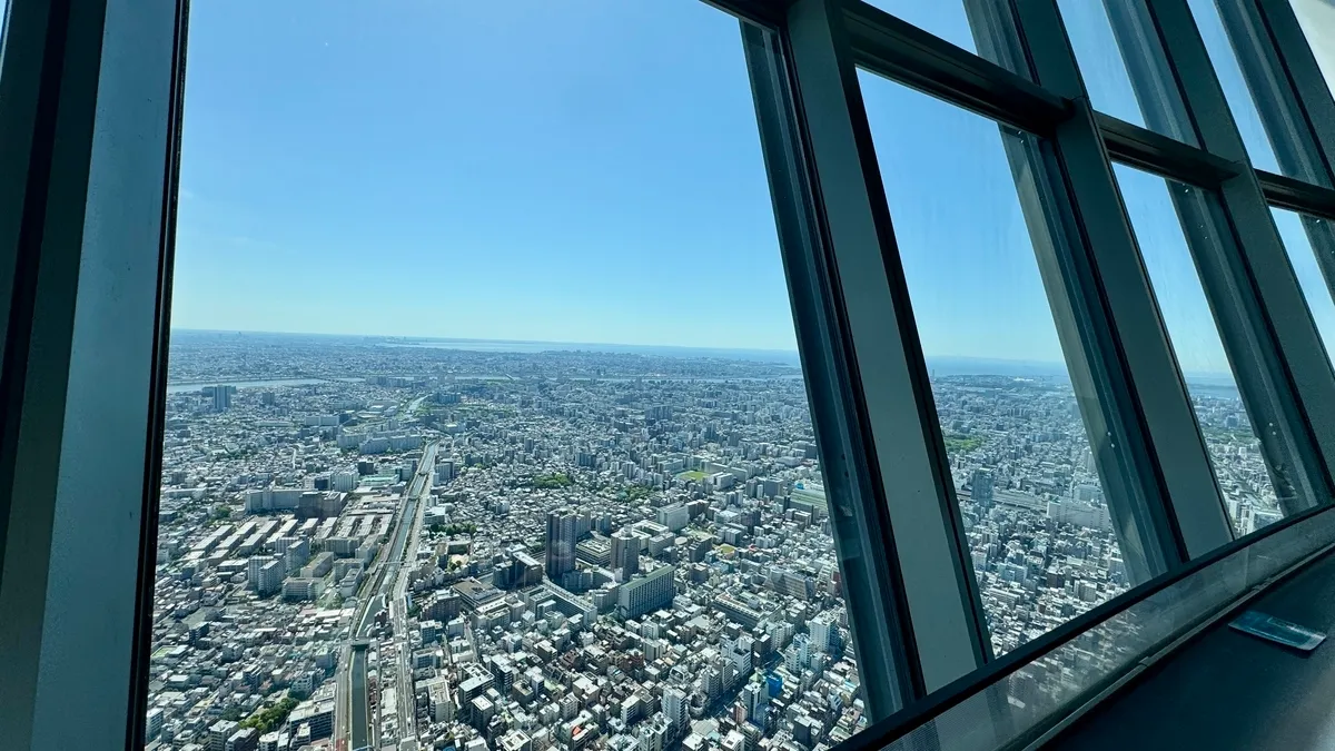 View from counter tables