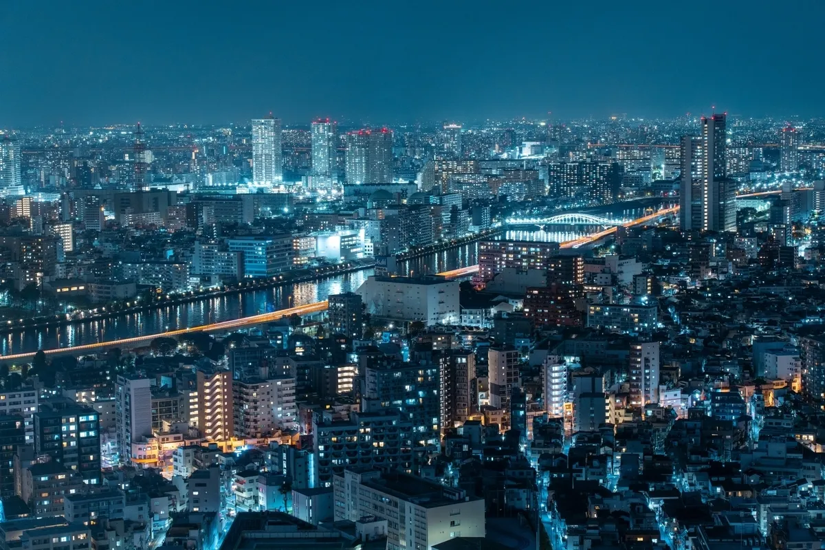 Night view from Skytree