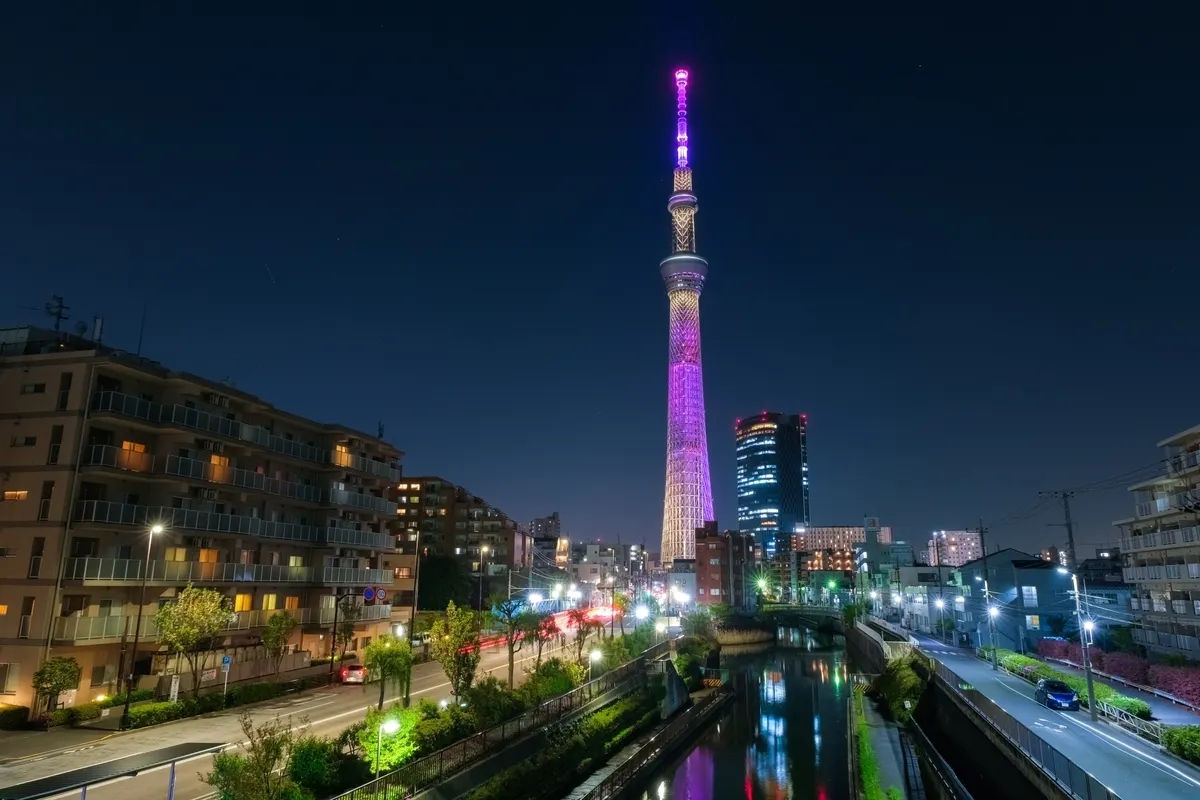 Skytree from Jukken Bridge